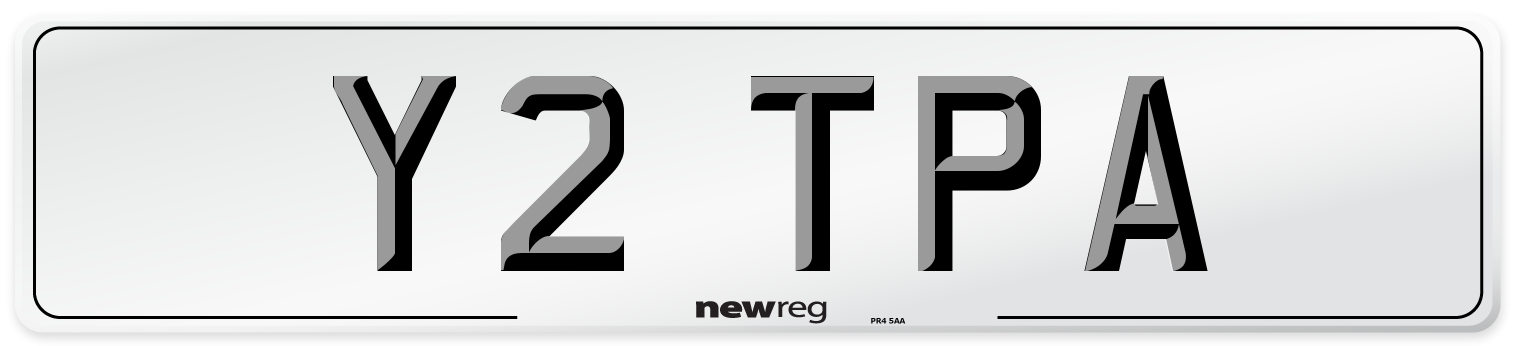 Y2 TPA Number Plate from New Reg